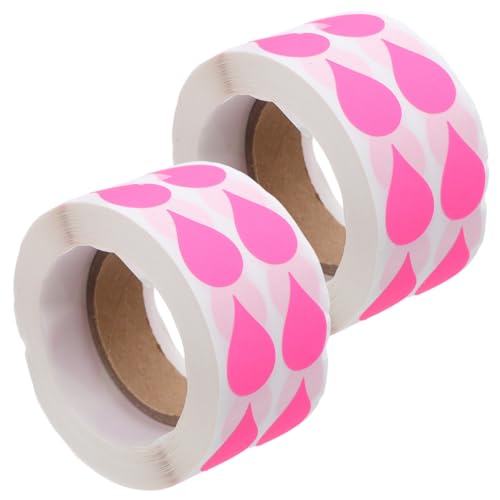 NUOBESTY 2 Rollen Fluoreszierende Beschreibbare Tropfenetiketten Selbstklebende Neonpinke Aufkleber für Küchenbehälter Vorratsgläser Flaschen und Organisationsbedarf im Haushalt und NUOBESTY 2 Rollen Fluoreszierende Beschreibbare Tropfenetiketten Selbstklebende Neonpinke Aufkleber für Küchenbehälter Vorratsgläser Flaschen und Organisationsbedarf im Haushalt und von NUOBESTY