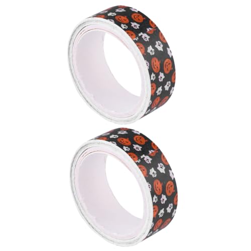 NUOBESTY 2 Rollen Halloween Washi Tape Papierkleber Klebeband DIY Festival Dekor Hand Account Dekoration mit Kürbis und Geist Motiv für Party Geschenk Verpackung von NUOBESTY