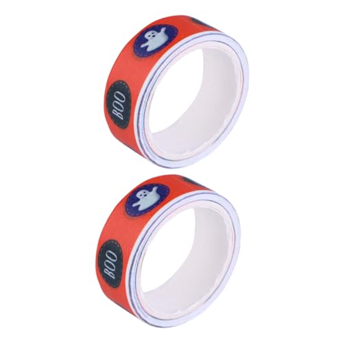 NUOBESTY 2 Rollen Halloween-klebeband-feiertags-diy-dekoration Mit Handkonto-zierband Cartoon-bänder Dekoratives Halloween-klebeband Party Wickeln Halloween-verpackung Dekorationen von NUOBESTY