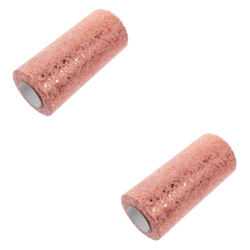 NUOBESTY 2 Rollen Hexagonal Glitzer Tüllrolle Roségold DIY Party Gauze Ribbon für Hochzeitsdeko Geschenkverpackung Festliche Bastelstoffe Vielseitiges Dekorationsmaterial NUOBESTY 2 Rollen Hexagonal Glitzer Tüllrolle Roségold DIY Party Gauze Ribbon für Hochzeitsdeko Geschenkverpackung Festliche Bastelstoffe Vielseitiges Dekorationsmaterial von NUOBESTY