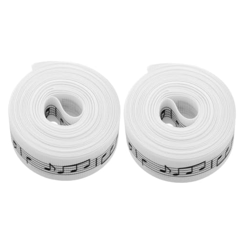 NUOBESTY 2 Rollen Musiknoten Geschenkband Breit Wiederverwendbar für Geburtstagsfeier Geschenkverpackung Blumenstrauß Basteln und Nähen von NUOBESTY