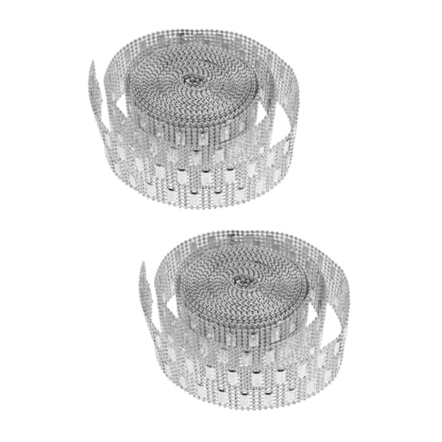 NUOBESTY 2 Rollen Rhinestone Band Glitzernde Strassband Dekorationsmaterial für Bastelarbeiten Hochzeiten und Mehr Schneidbares Kristallband für Projekte Breit Silberfarben NUOBESTY 2 Rollen Rhinestone Band Glitzernde Strassband Dekorationsmaterial für Bastelarbeiten Hochzeiten und Mehr Schneidbares Kristallband für Projekte Breit Silberfarben von NUOBESTY
