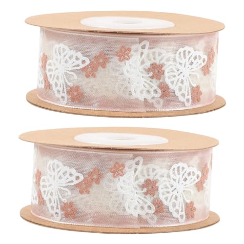 NUOBESTY 2 Rollen Schmetterlingsband Verpackungsband Organza-Geschenkband Band machen Hochzeitsgeschenkband seidenband ribbon praktisches Geschenkband handgefertigtes Geschenkband Polyester NUOBESTY 2 Rollen Schmetterlingsband Verpackungsband Organza-Geschenkband Band machen Hochzeitsgeschenkband seidenband ribbon praktisches Geschenkband handgefertigtes Geschenkband Polyester von NUOBESTY