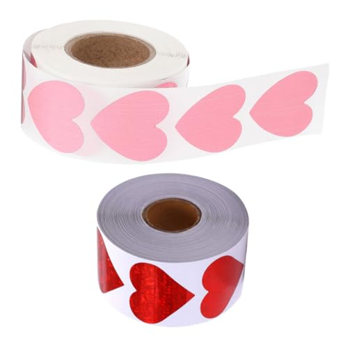 NUOBESTY 2 Rollen Selbstklebende Herzaufkleber Glitzernde Herzetiketten Rot für Diy Einladungen Scrapbooking und Geschenkverpackungen Abnehmbar Farbintensiv für NUOBESTY 2 Rollen Selbstklebende Herzaufkleber Glitzernde Herzetiketten Rot für Diy Einladungen Scrapbooking und Geschenkverpackungen Abnehmbar Farbintensiv für von NUOBESTY