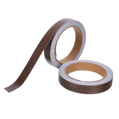 NUOBESTY 2 Rollen Selbstklebender Holzrandstreifen Holzmaserung Tape für Möbel DIY Wohnkultur Kanten Schutzstreifen für Schränke und Regale von NUOBESTY