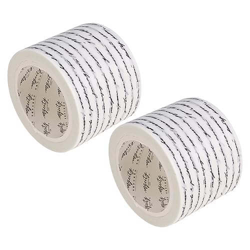 NUOBESTY 2 Rollen Vintage Washi Tape Dekoratives Klebeband für Scrapbooking Tagebuch und Diy Projekte Design für Alben und Handarbeiten Multifunktional und Repositionierbar von NUOBESTY