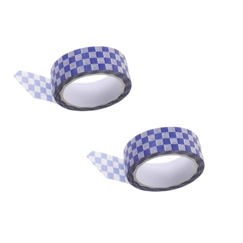NUOBESTY 2 Rollen Washi Tape Gitter Design Selbstklebendes Dekorativband für Scrapbooking Diy Handwerk Planer und Tagebuchgestaltung Einfach Abreißbar Ohne Rückstände von NUOBESTY
