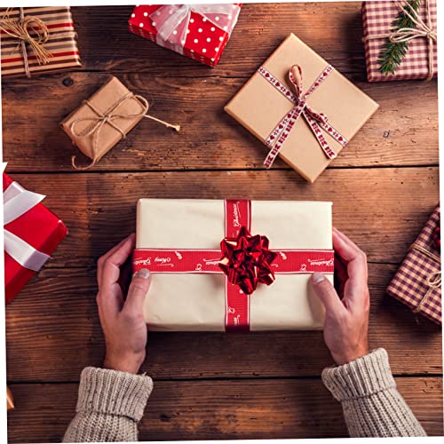 NUOBESTY 2 Rollen Weihnachtliches Geschenkband Breit pro Weihnachtsbaum und Biegsam für Geschenkverpackung Dekoration DIY Bastelarbeiten Vielseitig für Party und Fest von NUOBESTY