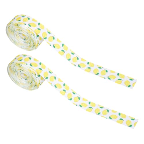 NUOBESTY 2 Rollen Zitronen-dekorband Polyester Drahtkante Fruchtmotiv Schleifenband für Geschenkverpackung DIY Basteln Sommer Frühling Kränze Haarschleifen Partydekoration NUOBESTY 2 Rollen Zitronen-dekorband Polyester Drahtkante Fruchtmotiv Schleifenband für Geschenkverpackung DIY Basteln Sommer Frühling Kränze Haarschleifen Partydekoration von NUOBESTY