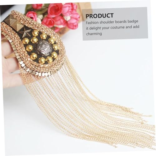 NUOBESTY 2 STÜCK Goldene Fransen Schulterklappen mit Quasten Modische Epauletten Broschen mit Sicherheitsnadel für Anzug Karneval Silvester Deko Unisex Accessoire für Schuhe und Hüte NUOBESTY 2 STÜCK Goldene Fransen Schulterklappen mit Quasten Modische Epauletten Broschen mit Sicherheitsnadel für Anzug Karneval Silvester Deko Unisex Accessoire für Schuhe und Hüte von NUOBESTY
