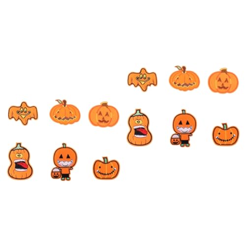 NUOBESTY 2 Sätze 18 Stück Halloween-Kürbis-Patch-Aufkleber halloween dekoration halloween-dekoration Gestickte Halloween-Patches Halloween-Lichter Kürbisstoffaufkleber Stickerei-DIY-Patch von NUOBESTY