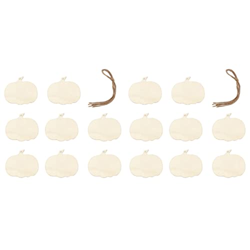 NUOBESTY 2 Sätze 2 Sets Kürbisform Holzsplitter Dekoration Anhänger Baumschmuck Feuerschaum Kürbis Dekokürbisse Bastelkürbisse Kürbisdeko Kleine Kürbisausschnitte Holzscheite 8 Stücke * 2 von NUOBESTY