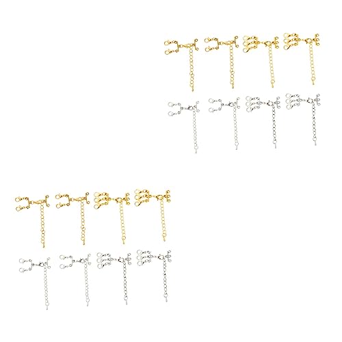 NUOBESTY 2 Sätze 2Er Sets Halsketten Gliederschnalle Karabinerverschluss Sterlingsilber Schlüsselschmuckverschlüsse Armbandverbinder Armbandkettenverbinder 8 Stück * 2 von NUOBESTY