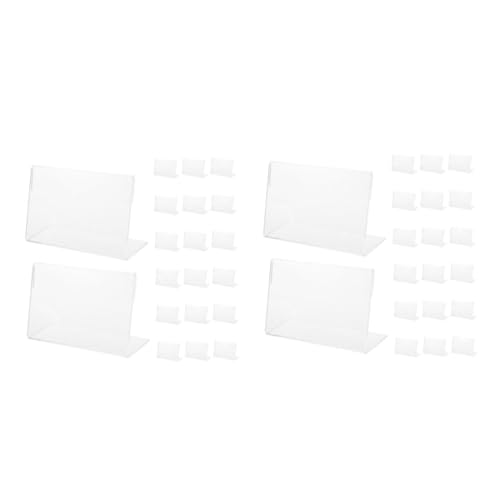 NUOBESTY 2 Sätze Acryl Förmige Preisschilderständer Transparente Etikettenhalter Für Produkte Menüs Hochzeiten Und 20 Stück * 2 von NUOBESTY