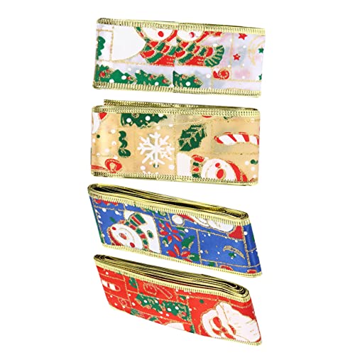 NUOBESTY 2 Sätze Bogenband Weihnachtsband Weihnachtsbaumband Schleife Dekorationen Bögen Weißes Band Gold Weihnachtsbedarf Geschenkband Verpacken Dekoratives Band Rot Pvc 4 Stücke * 2 NUOBESTY 2 Sätze Bogenband Weihnachtsband Weihnachtsbaumband Schleife Dekorationen Bögen Weißes Band Gold Weihnachtsbedarf Geschenkband Verpacken Dekoratives Band Rot Pvc 4 Stücke * 2 von NUOBESTY