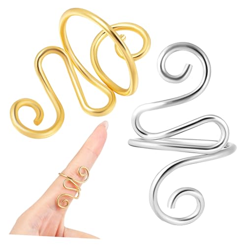 NUOBESTY 2 Sätze Einstellbare Häkelringe Metall Finger Garn Führungsringe Für Häkel Und Strickprojekte Für Handarbeiten Und Basteln 2 Stücke * 2 NUOBESTY 2 Sätze Einstellbare Häkelringe Metall Finger Garn Führungsringe Für Häkel Und Strickprojekte Für Handarbeiten Und Basteln 2 Stücke * 2 von NUOBESTY