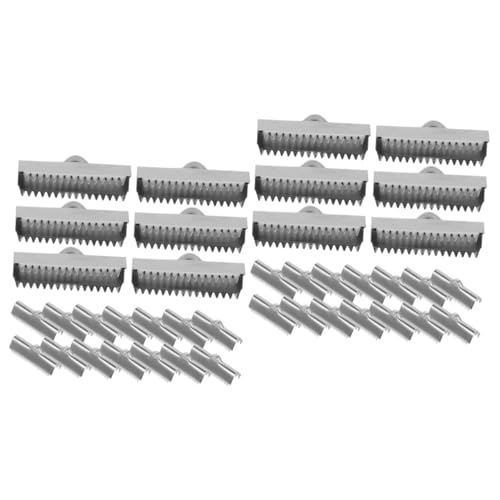 NUOBESTY 2 Sätze Endkappe Mit Lederkordelschnalle Schleife Haken Rohr Lederbandklemmen Für Schmuckherstellung Lederbandverschluss Für Schmuckherstellung Kabelklemmen Aus Metall 20 Stück * 2 von NUOBESTY
