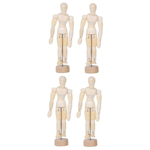 NUOBESTY 2 Sätze Gemeinsame Puppe Wohnkultur Schreibtischdeko Schreibtisch Dekoration Bastelsachen Holzverbindungen Dekoratives Modell Holzverbindungen Ornamente Brown 2 Stücke * 2 von NUOBESTY