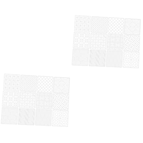 NUOBESTY 2 Sätze Geometrische Malvorlagen Wiederverwendbare Schablonen Für Wandgestaltung Diy Malerei Möbeldekoration Kompatibel Ölfarben Langlebig 12 Stück * 2 von NUOBESTY