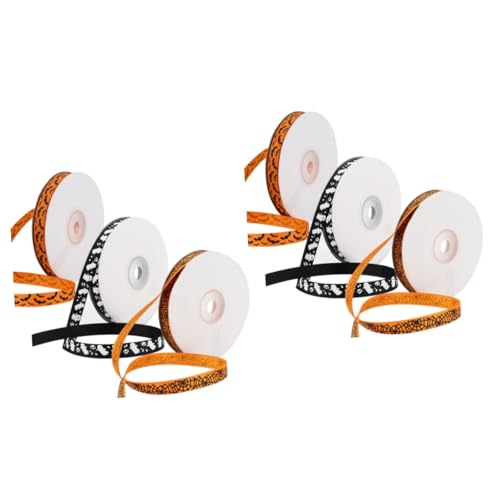 NUOBESTY 2 Sätze Halloween-gurtband Halloween Haarschmuck Geschenkband Halloween Twist Halloween-ripsbänder Gewebeband Klettband Halloween-druckband Band Der Halloween-serie 3 Rollen * 2 NUOBESTY 2 Sätze Halloween-gurtband Halloween Haarschmuck Geschenkband Halloween Twist Halloween-ripsbänder Gewebeband Klettband Halloween-druckband Band Der Halloween-serie 3 Rollen * 2 von NUOBESTY
