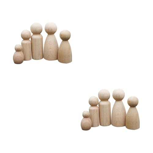 NUOBESTY 2 Sätze Handbemalte Puppenspielzeuge Mädchen Malerei Klein Diy Malpuppe Dame Bastelset Bastelzeug Für Unfertige Puppenkörper Steckpuppen Unvollendet Buche 5 Stück * 2 NUOBESTY 2 Sätze Handbemalte Puppenspielzeuge Mädchen Malerei Klein Diy Malpuppe Dame Bastelset Bastelzeug Für Unfertige Puppenkörper Steckpuppen Unvollendet Buche 5 Stück * 2 von NUOBESTY