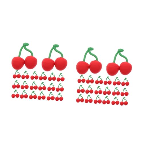 NUOBESTY 2 Sätze Kirsch-radiergummi Erdbeer Radiergummi Große Preise Für Radiergummis Für Kinder Tier Radiergummis Masse Radiergummi Essen Apple Toys Vorschule Rot 30 Stück * 2 von NUOBESTY