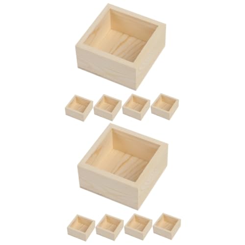 NUOBESTY 2 Sätze Kleine Holzboxen Unvollendete Rustikale Aufbewahrungsboxen Kiefernholz Multifunktionale Organizer Für Schmuck Und Zubehör 5 Stücke * 2 NUOBESTY 2 Sätze Kleine Holzboxen Unvollendete Rustikale Aufbewahrungsboxen Kiefernholz Multifunktionale Organizer Für Schmuck Und Zubehör 5 Stücke * 2 von NUOBESTY