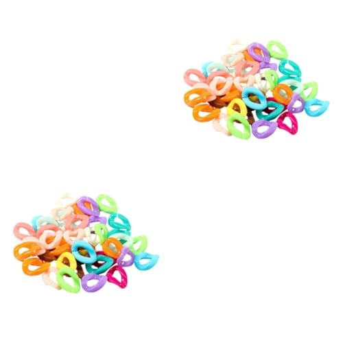 NUOBESTY 2 Sätze Kunststoff Clip Kette Zur Schmuckherstellung Schmuckkette Charms Zur Schmuckherstellung Halskettenherstellung Bastelzubehör Clips Kette Zur 100 Stück * 2 von NUOBESTY
