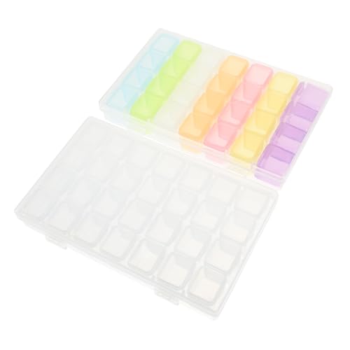 NUOBESTY 2 Sätze Manicure Ornament Aufbewahrungsbox Nagelkunst Organizer mit Fächern Halbtransparente Schmuckbox für Heimgebrauch und DIY Kompakt Langlebig für Nagelzubehör und NUOBESTY 2 Sätze Manicure Ornament Aufbewahrungsbox Nagelkunst Organizer mit Fächern Halbtransparente Schmuckbox für Heimgebrauch und DIY Kompakt Langlebig für Nagelzubehör und von NUOBESTY