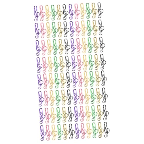 NUOBESTY 2 Sätze Noten Büroklammern Kreative Farbenfrohe Paperclips Für Schule Büro Und Bastelprojekte Halten Von Notizen Fotos Und Dokumenten Zufällige Farbe 75 Stück * 2 von NUOBESTY