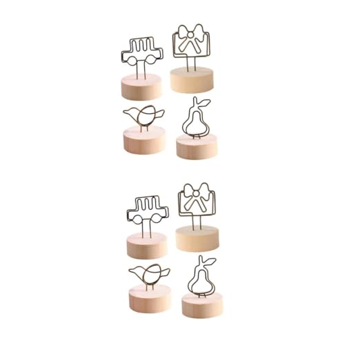 NUOBESTY 2 Sätze Notiz Nachrichtenklammer Aus Holz Kartenhalter Esszimmertisch Dekoration Dekoration Hochzeitsdekor Retro Bilderhalter Memohalter Notizhalter 4 Stück * 2 von NUOBESTY