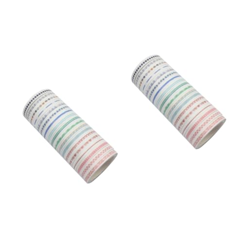NUOBESTY 2 Sätze Sammelklebeband Basteln Für Bastelmaterial Für present Ideas Schulmaterial Geschenkeband Fotoalbumband Tagebuch Klebeband Buchalbum Klebeband 18 Rollen * 2 von NUOBESTY