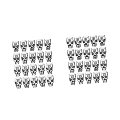 NUOBESTY 2 Sätze Schädelperlen Schmuckherstellung Zubehör Schmuck Basteln Zubehör -anhänger Halloween-schmuckperlen Perlen Dekoration Zubehör Für Totenkopfperlen 20 Stück * 2 NUOBESTY 2 Sätze Schädelperlen Schmuckherstellung Zubehör Schmuck Basteln Zubehör -anhänger Halloween-schmuckperlen Perlen Dekoration Zubehör Für Totenkopfperlen 20 Stück * 2 von NUOBESTY
