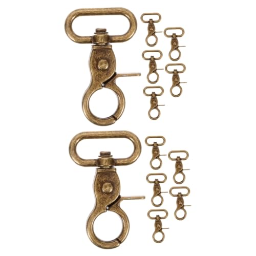 NUOBESTY 2 Sätze Teiliges Karabinerhaken Zinklegierung Drehbare Schnappverschlüsse Für Taschen Für DIY Projekte Und Vielseitig Einsetzbar Antik Innendurchmesser 6 Stück * 2 von NUOBESTY