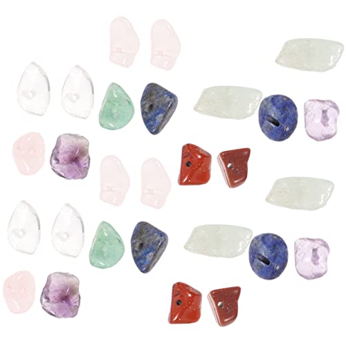 NUOBESTY 2 Sätze Unregelmäßige Naturstein Spacer Perlen Diy Schmuck Bastelset Bunte Loose Beads für Armbänder und Kreative Handarbeiten von NUOBESTY