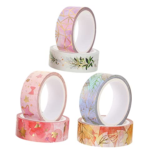 NUOBESTY 2 Sätze Washi-tape Zeitschrift Wickelband Für Dekoratives Klebeband Selber Machen Diy Klebeband Fotoalbumband Geschenkverpackungsband Washi-klebeband Papier 6 Rollen * 2 von NUOBESTY