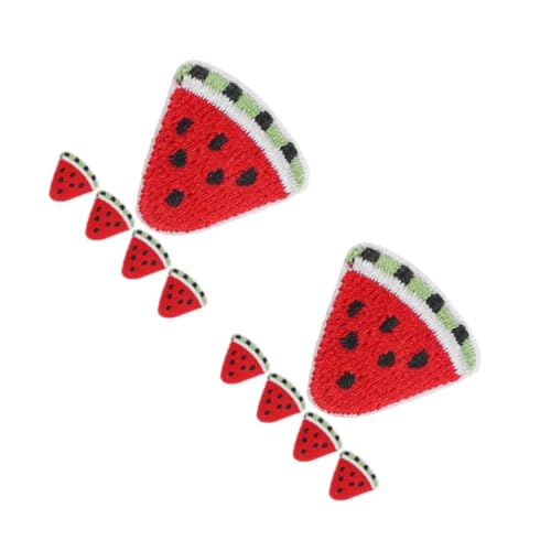 NUOBESTY 2 Sätze Wassermelone Stickerei Patches Aufnäher Zum Aufbügeln Für Kleidung Taschen Und Diy Projekte Lochfüllung Accessoires Für Gestaltung 5 Stück * 2 von NUOBESTY