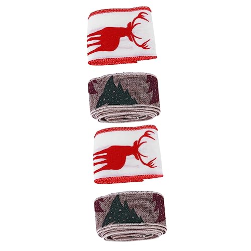 NUOBESTY 2 Sätze Weihnachten Bedrucktes Band Schleife Weihnachtsband Verdrahtet Geschenkband Christmas Ribbon Präsentieren Sie Ein Wickelband Einzigartiges Diy-band Leinen- 2 Rollen * 2 NUOBESTY 2 Sätze Weihnachten Bedrucktes Band Schleife Weihnachtsband Verdrahtet Geschenkband Christmas Ribbon Präsentieren Sie Ein Wickelband Einzigartiges Diy-band Leinen- 2 Rollen * 2 von NUOBESTY