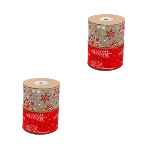NUOBESTY 2 Sätze Weihnachtsdekorationsband Blau Schleife Dekorationen Weihnachten Weihnachtsbaumbänder Überprüfen Für Breites Band Weiß Basteln Weihnachtsband Polyester 2rollen*2 von NUOBESTY