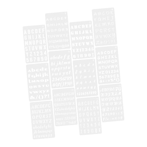 NUOBESTY 2 Sätze Wiederverwendbare Buchstaben Schablonen Pet Für Diy Holzmalerei Bastelvorlagen Zur Dekoration Von Fliesen Stoffen Und Möbeln 12 Blätter * 2 von NUOBESTY