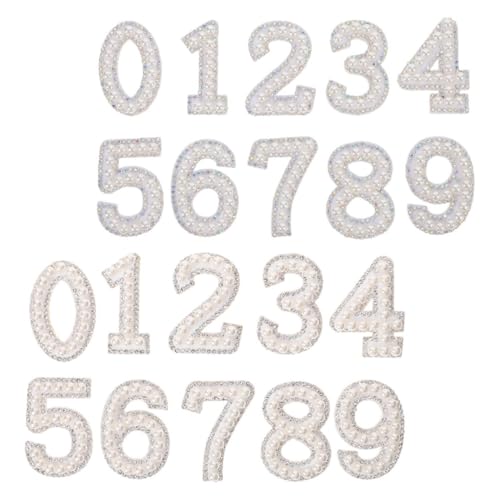NUOBESTY 2 Satz Perlen Strass Zahlen Patches zum Aufbügeln DIY Kleidung Dekor für Hüte Taschen Jeans Schuhe Hemden Leicht Anwendbar Kompatibel mit Verschiedenen Stoffen Stilvolle NUOBESTY 2 Satz Perlen Strass Zahlen Patches zum Aufbügeln DIY Kleidung Dekor für Hüte Taschen Jeans Schuhe Hemden Leicht Anwendbar Kompatibel mit Verschiedenen Stoffen Stilvolle von NUOBESTY