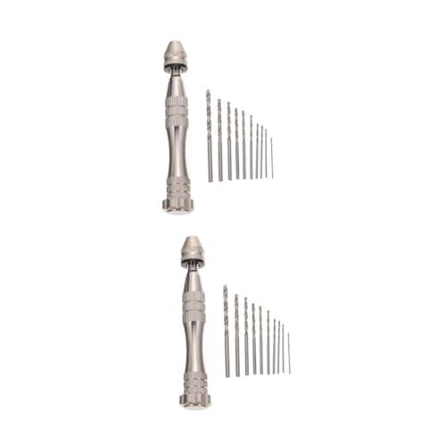 NUOBESTY 2 Sets Bohr Und Schnitzwerkzeuge Stanzbohrer Schlüssellochstanzer Manuelles Bohrer Set Handbohrer Mini Handbohrer Für Handwerk Handbohrerzubehör Handwerkzeug Bohrer von NUOBESTY