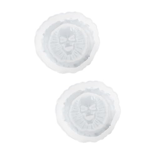 NUOBESTY 2 Stck. Diy Silikonform für Halloween Schädel Design Gießform für Crystal Drip Wiederverwendbar und Leicht zu Reinigen für Diy Bastelprojekte von NUOBESTY