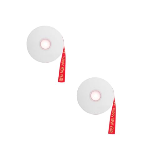 NUOBESTY 2 Stck. Gurtband aus Polyester Haarband grünes Band doppelt Wickelband Weihnachts-Ripsband seidenband ribbon geschenkpakete neujahr Geschenkpaketband Geschenkverpackungsband rot von NUOBESTY