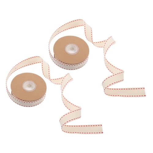 NUOBESTY 2 Stück Breites Gestreiftes Ribbon für Geschenkverpackungen Schleifenherstellung Dekoration und Nähprojekte Yards pro Rolle Weiß NUOBESTY 2 Stück Breites Gestreiftes Ribbon für Geschenkverpackungen Schleifenherstellung Dekoration und Nähprojekte Yards pro Rolle Weiß von NUOBESTY
