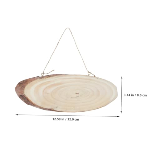 NUOBESTY 2 Stück Diy Oval Holzscheiben Unbehandelte Baumscheiben mit Jute Seil für Bastelprojekte Dekoration und Kreative Ideen NUOBESTY 2 Stück Diy Oval Holzscheiben Unbehandelte Baumscheiben mit Jute Seil für Bastelprojekte Dekoration und Kreative Ideen von NUOBESTY