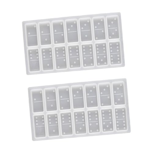 NUOBESTY 2 Stück Diy Silikon Domino Gießform für Epoxidharz Hochwertige Langlebige Silikonformen für Kreative Bastelprojekte und von NUOBESTY
