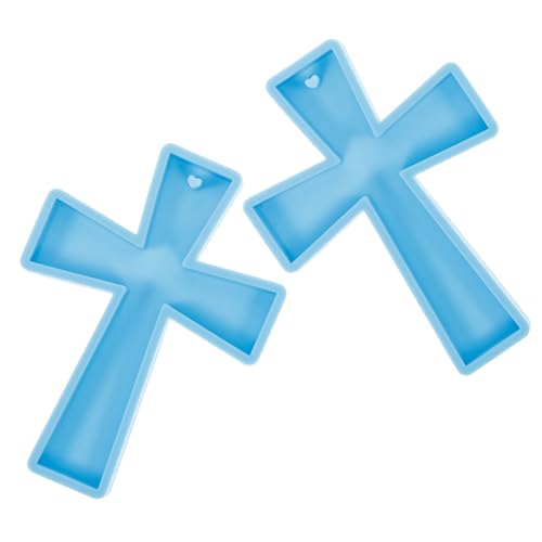 NUOBESTY 2 Stück Diy Silikon Schlüsselanhänger Kreuzform Epoxidharz Gießform für Kreative Projekte Langlebig und Flexibel für Dekorationen Blau NUOBESTY 2 Stück Diy Silikon Schlüsselanhänger Kreuzform Epoxidharz Gießform für Kreative Projekte Langlebig und Flexibel für Dekorationen Blau von NUOBESTY