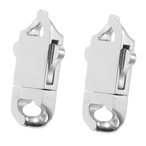 NUOBESTY 2 Stück Edelstahl Federverschluss für Schmuck Vielseitige Verschlüsse für Halsketten und Armbänder Sichere Metall-schnappverschlüsse mit Federmechanismus für DIY Schmuckherstellung von NUOBESTY