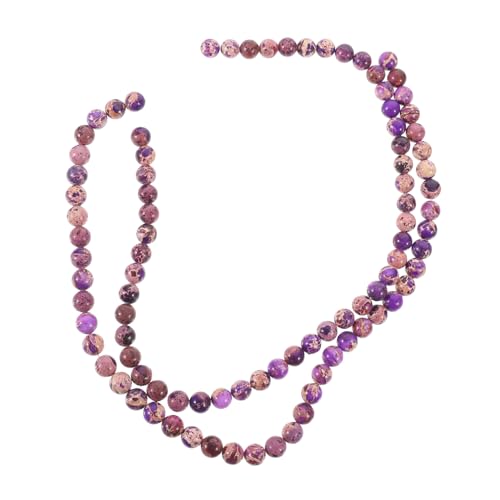NUOBESTY 2 Stück Edelstein Armband Lila Steinperlen für Diy Schmuck Modisches Perlenarmband Runde Perlen für und Armbänder Geschenkidee für Besondere Anlässe von NUOBESTY